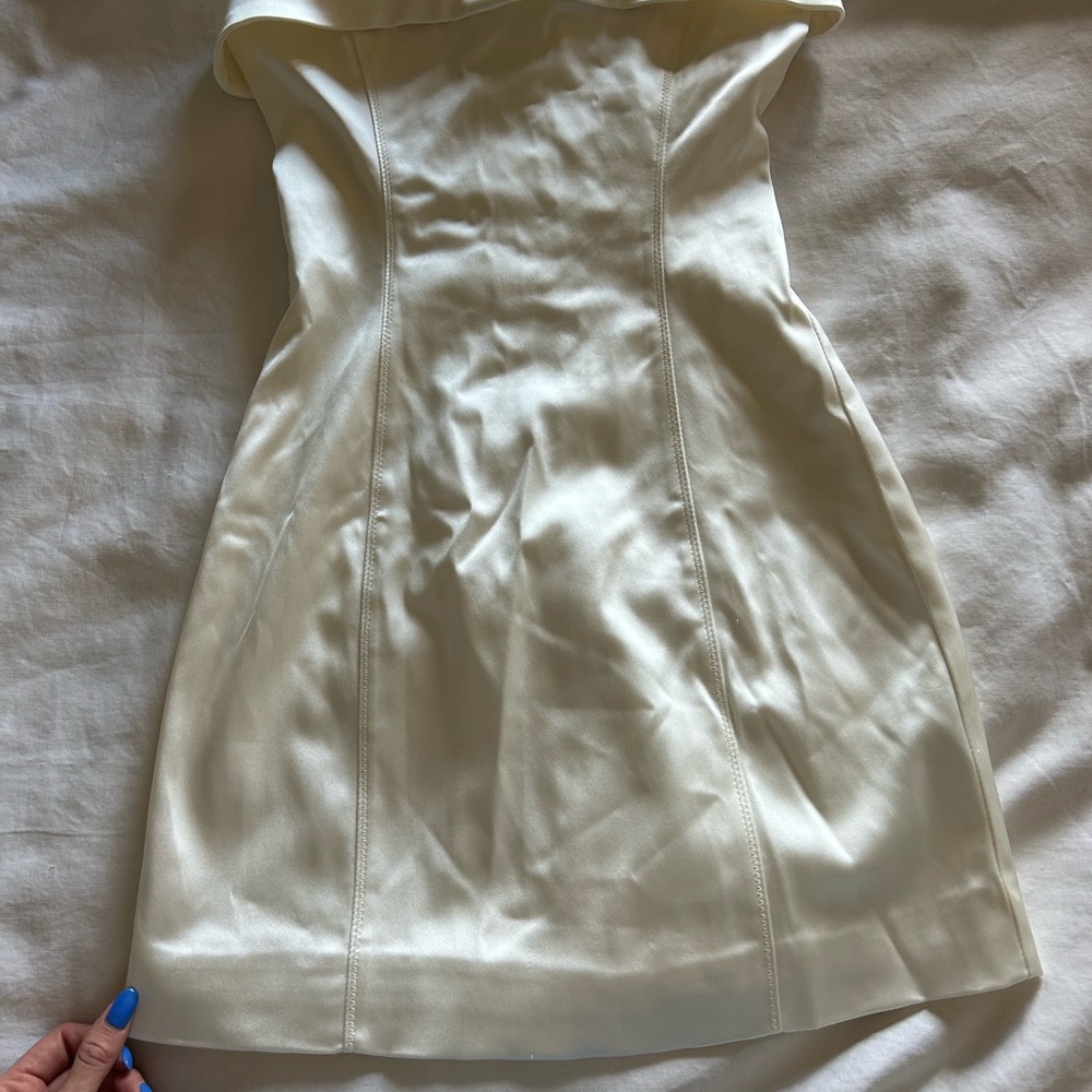 Aritzia Cream Strapless Mini Dress